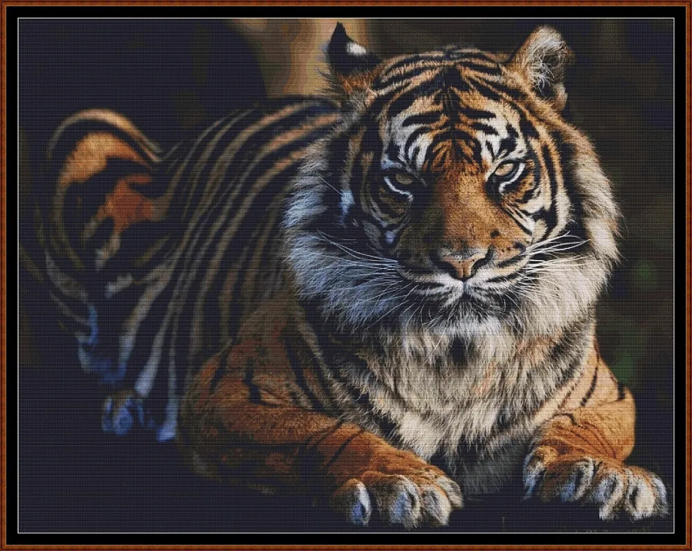 The Real King - Tiger cross stitch