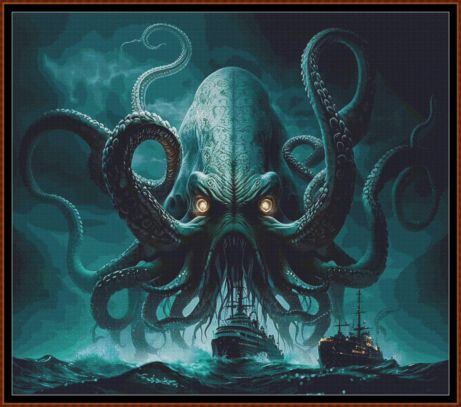 The Kraken patterns are expertly created from art by crannpic under Public Domain CC0 license