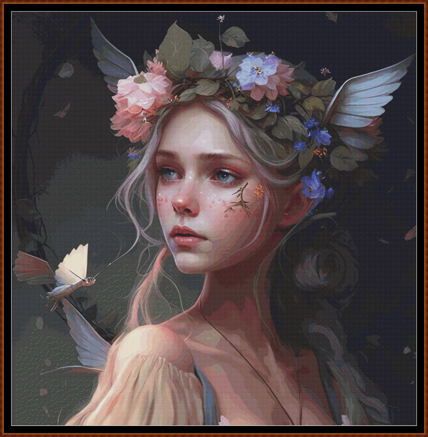 Fairy Portrait patterns are expertly created from art by crannpic under Public Domain CC0 license