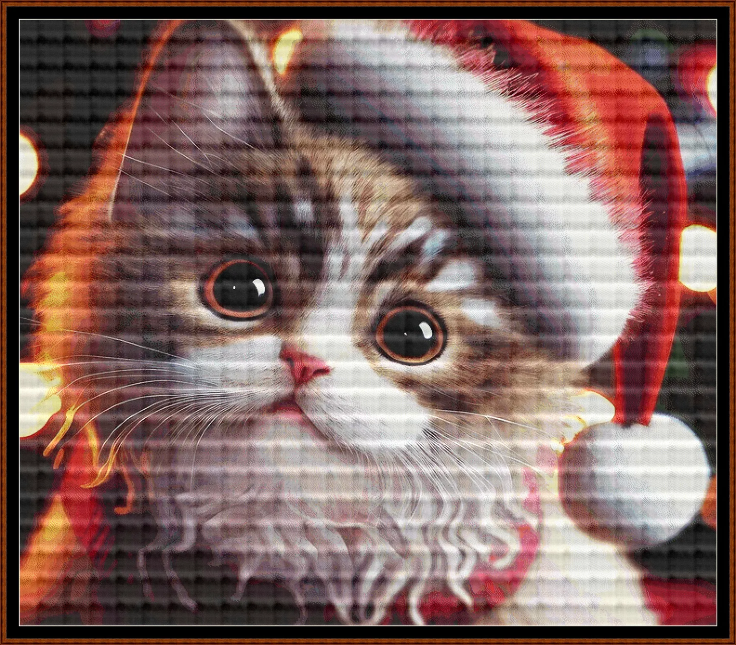 Christmas Kitty - Tabby patterns are expertly created from art by Dorothe (Darkmoon_Art) under Public Domain CC0 license Christmas Kitty - Tabby is a cute seasonal cat pattern