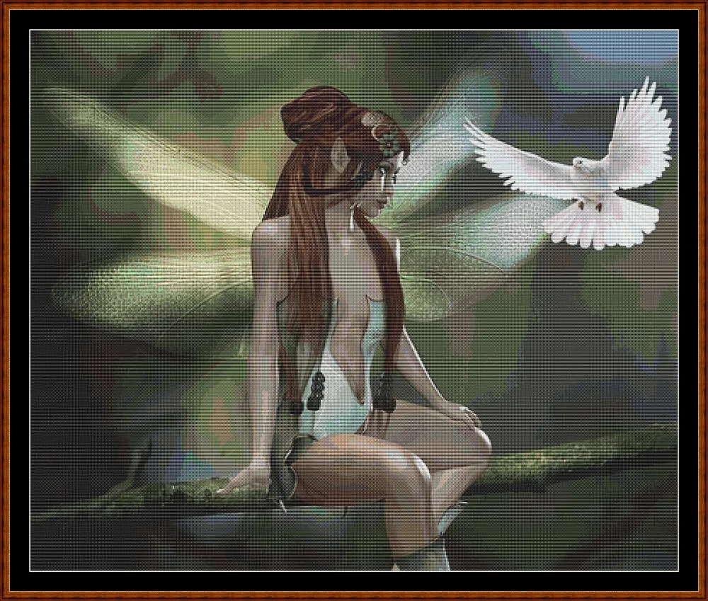 Comparing Wings fairy patterns created from art by Wilgard Krause under CC0 license