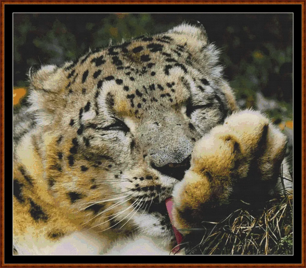 Clean Paws cross stitch patterns are expertly created from art by Gellinger under CC0 license