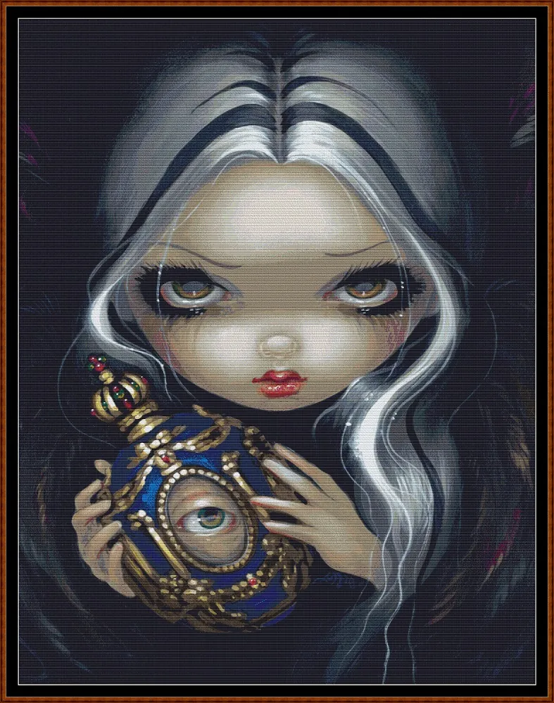 Alchemical Angel 4 patterns are a Stranglins World fantasy witch design expertly created from art by Jasmine Becket-Griffith under Public Domain CC0 license