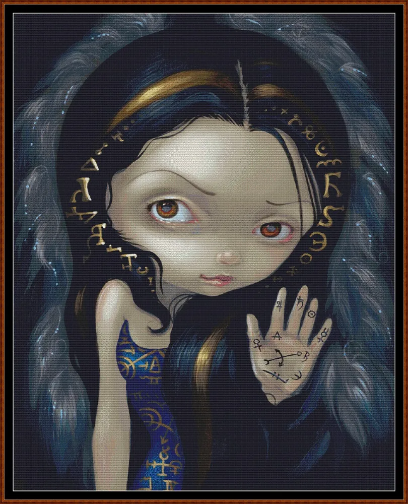 Alchemical Angel 5 patterns are a Stranglins World runic witch design expertly created from art by Jasmine Becket-Griffith under Public Domain CC0 license